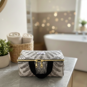 trousse de toilette doré et noir