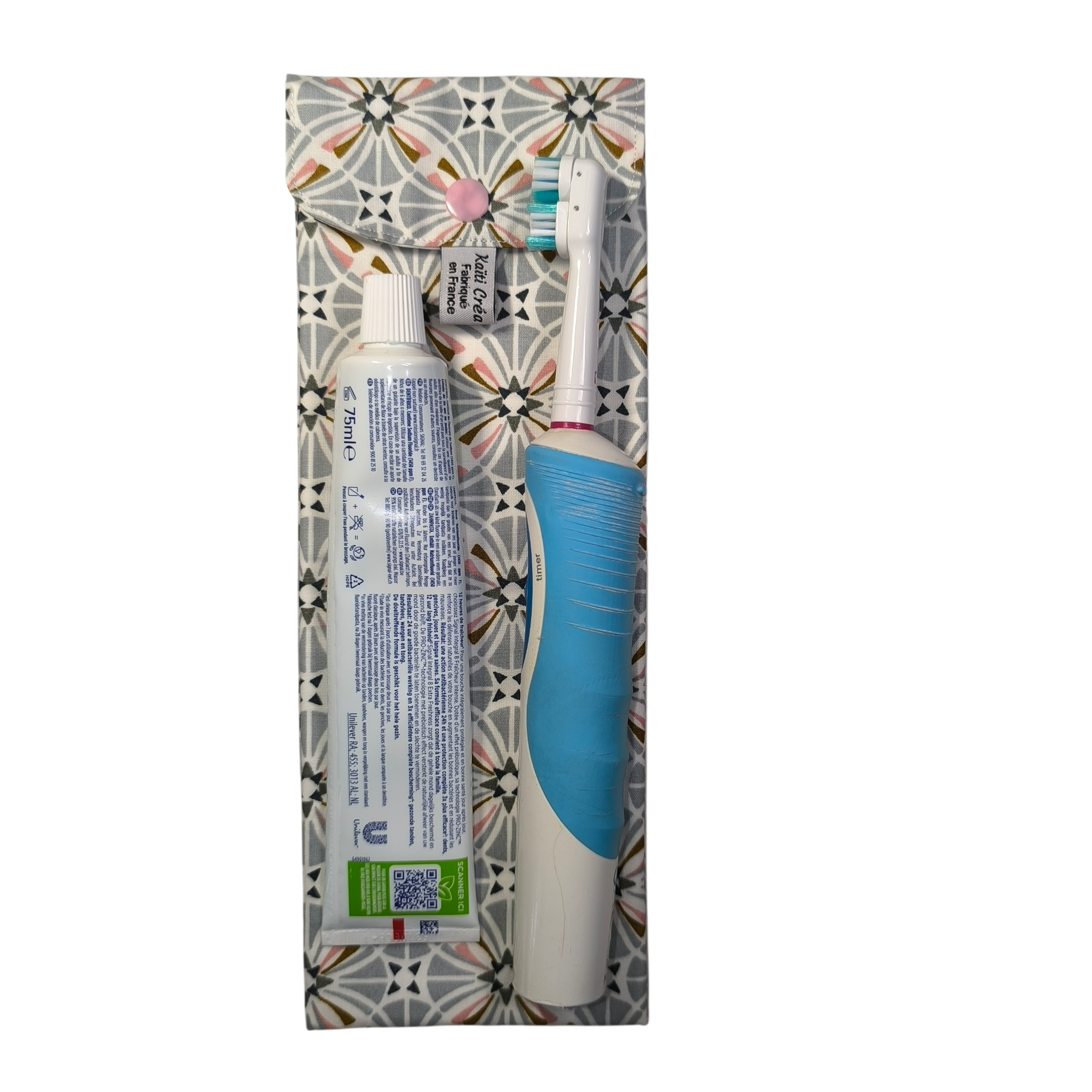 étui à brosse à dents électrique Rosace ouvert