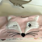 cape de bain renard rose et blanc