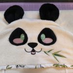 cape de bain panda noir et blanc