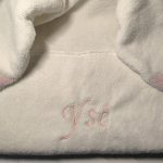 cape de bain lapin beige prénom brodé personnalisation