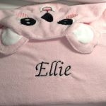 cape de bain koala rose prénom brodé personnalisation