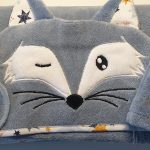 cape de bain renard bleu gant de toilette et lingette