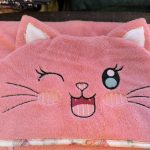 cape de bain chat rose kawaii