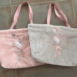 sac de danse tout doux rose et gris danseuse tutu