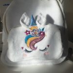 sac à dos blanc licorne