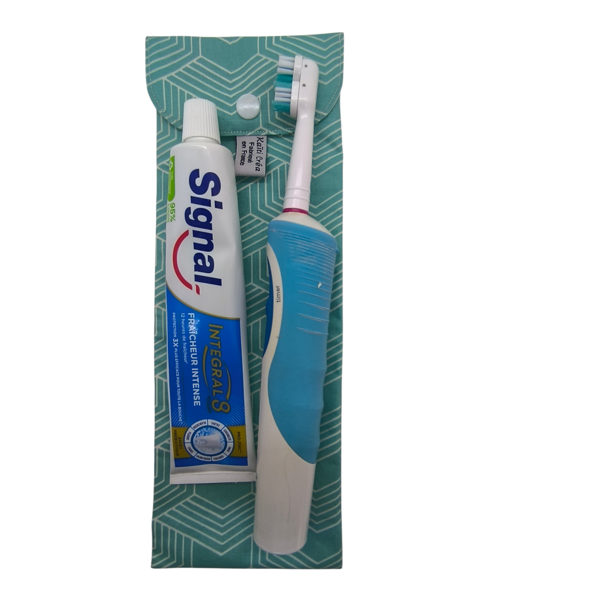 étui à brosse à dents électrique géométrie tube dentifrice